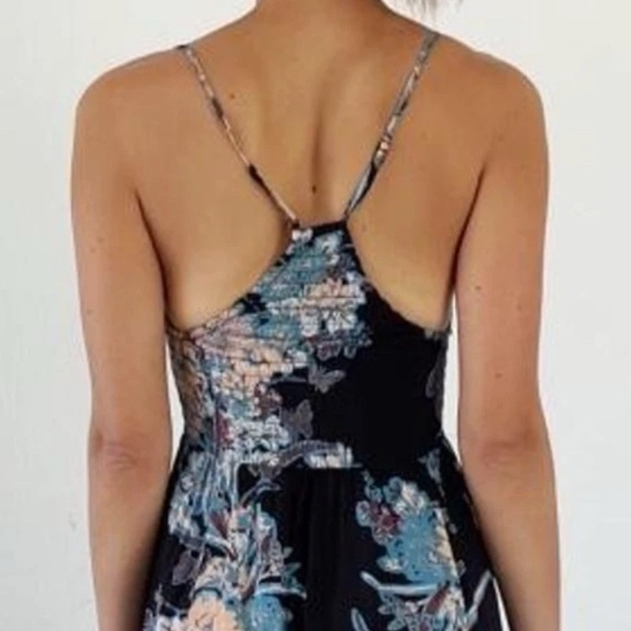 Intimately Free People Through The Vine Maxi Long Dark Floral Smocked Dress XS - Picture 5 of 13